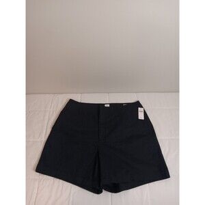 Gap Womens Downtown Khaki Shorts Black Sz 12 New With Tags